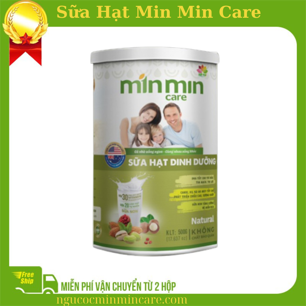 (Dạng Lon) Sữa Hạt Dinh Dưỡng Min Min Care